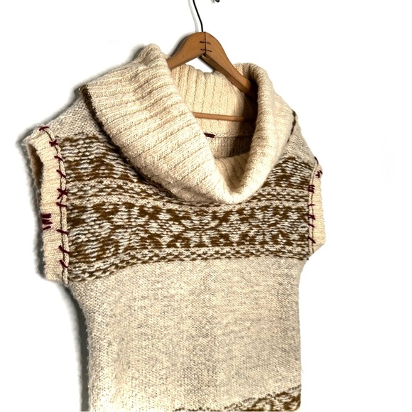 Fee People | Snow Drift Fair Isle Cowl Neck Sweater Size Small - Picture 3 of 6